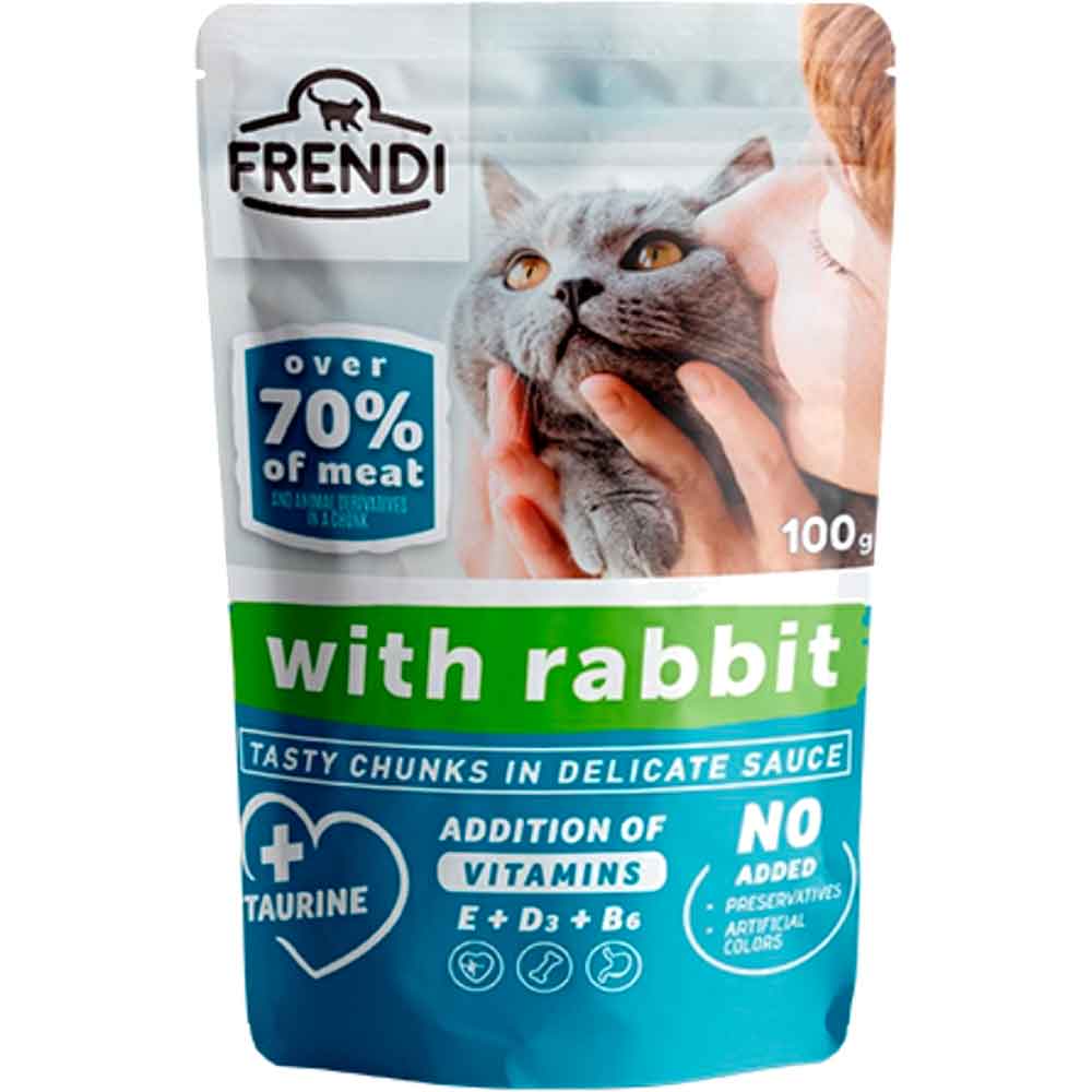 Frendi Kedi Konservesi Tavşanlı Soslu 100 Gr